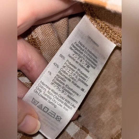 Madewell Gingham Blouse sz Med - Picture 7 of 9